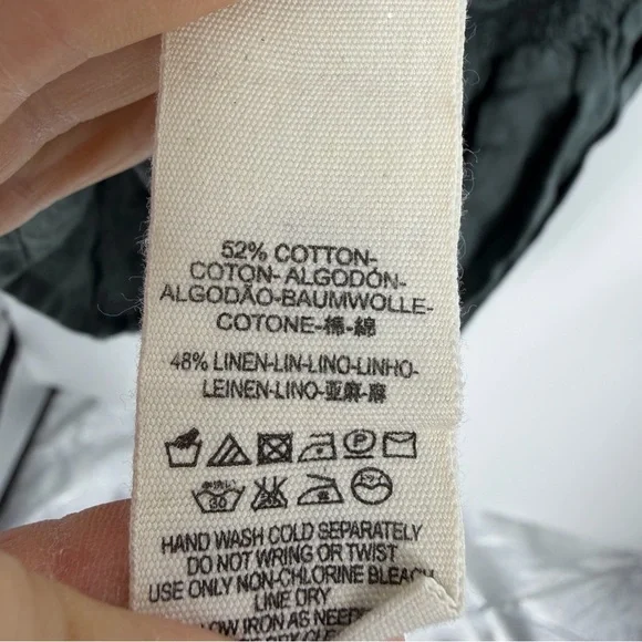 Free People Erin Ruffle Sleeve Mini Dress in gray sz S cotton linen blend - Picture 5 of 10